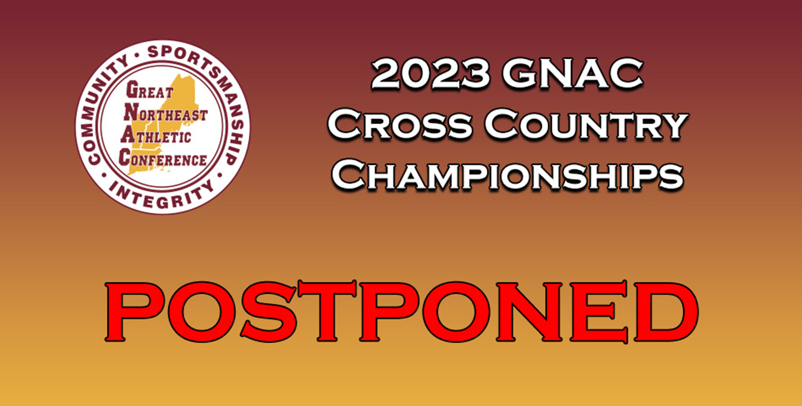 2023 GNAC Cross Country Championships Postponed
