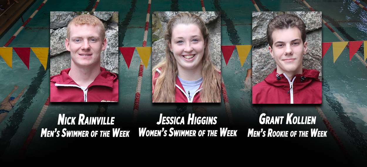 Swimming & Diving Claims Three of Four GNAC Weekly Honors