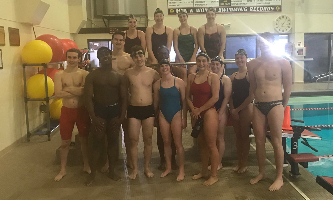 Regis Swim Team Participates in Annual Hour of Power Relay
