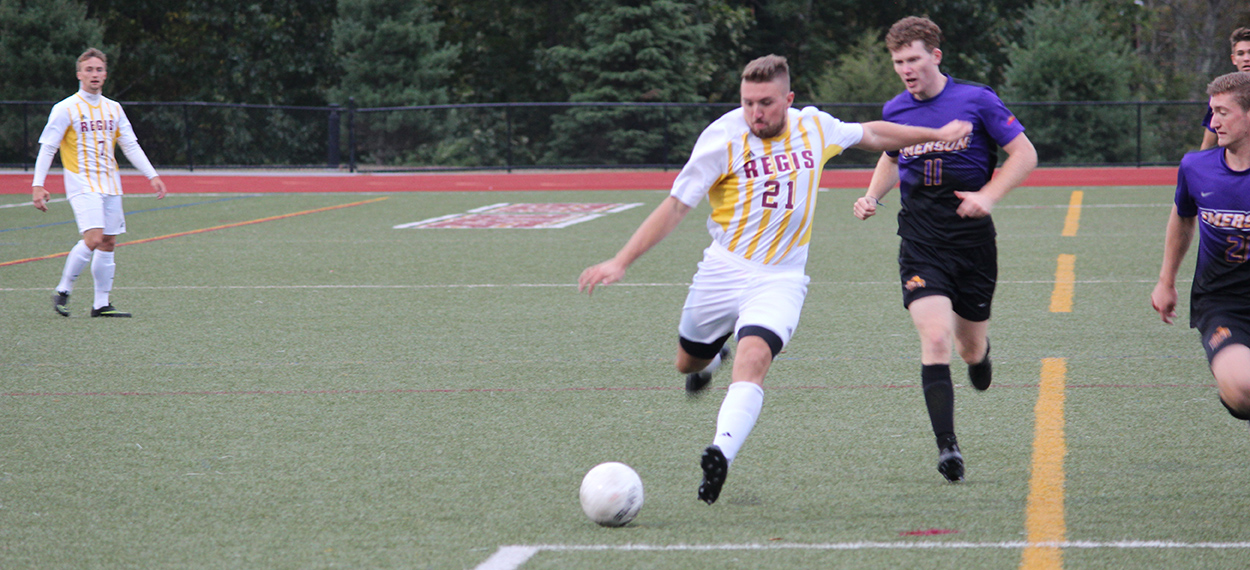Men's Soccer Tops Emerson to Stay Perfect at Home