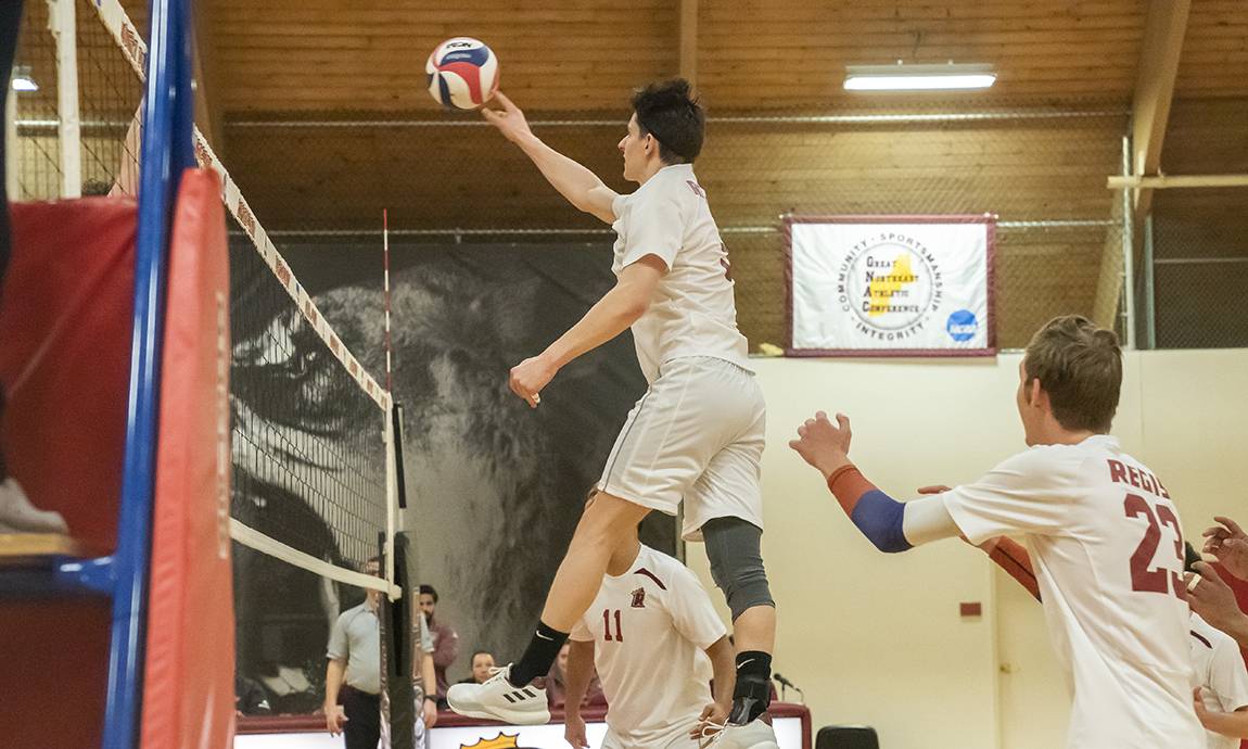 Regis Men’s Volleyball Pulls Out First Win of 2019