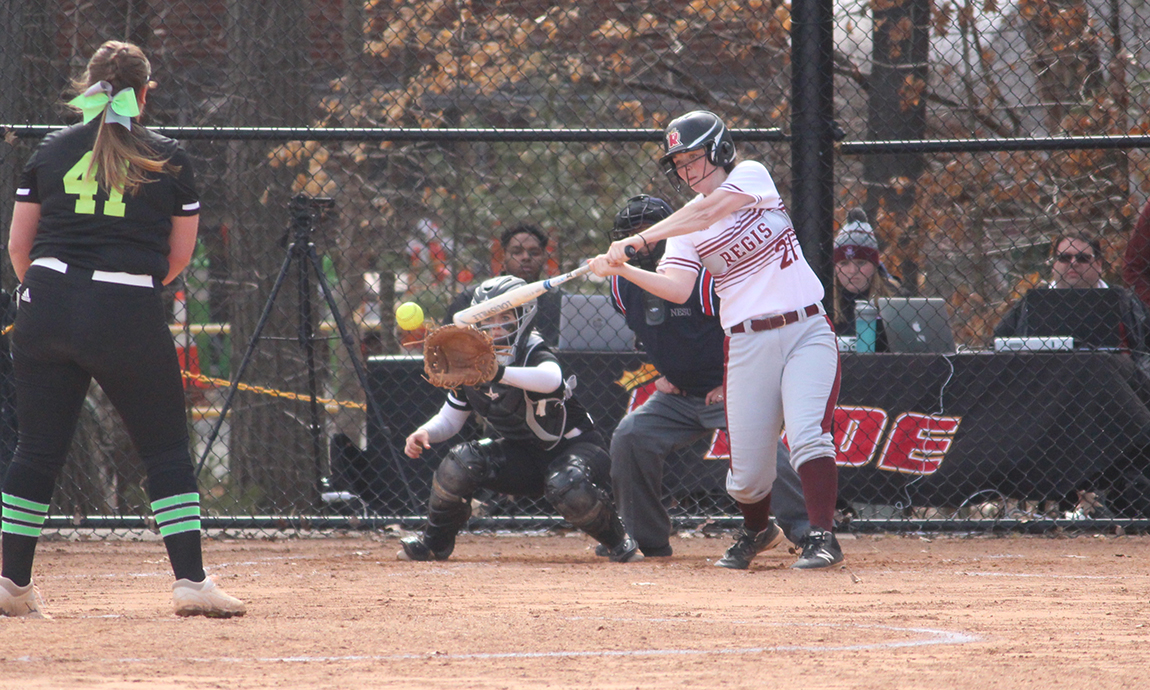 Regis Softball Ends Doubleheader with Tough Extra-Inning Loss