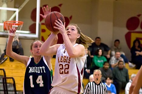 REGIS COLLEGE FORCES 26 TURNOVERS IN TUESDAY NIGHT VICTORY