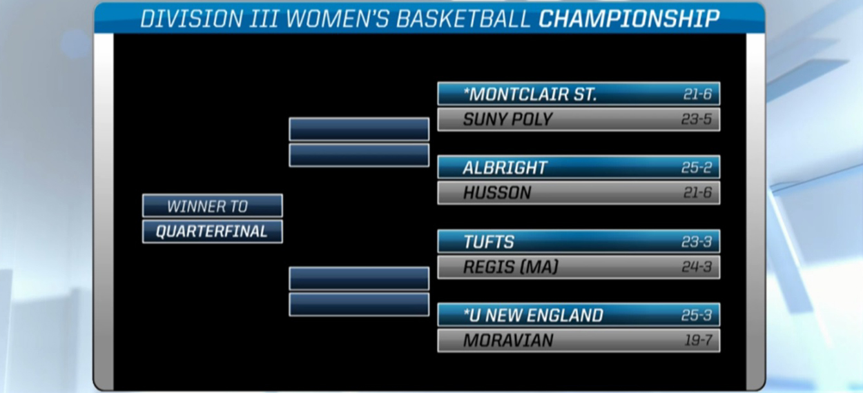 REGIS SLATED TO FACE TUFTS IN NCAA FIRST ROUND